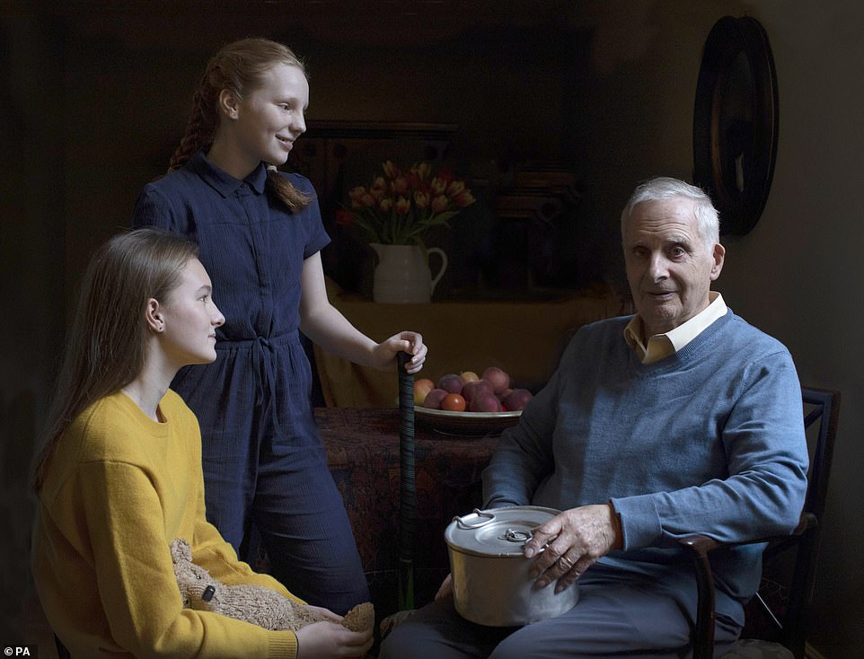 In January, Kate took photographs of two Holocaust survivors with their grandchildren as part of the commemorations for the 75th anniversary of the end of the Holocaust. Steven Frank, 84, with his two granddaughters Maggie, 15, and Trixie, 13, was photographed holding a pan his mother used as a boy
