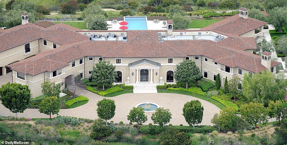Fifty-year-old Perry's eight-bedroom, 12-bathroom Tuscan-style villa sits on 22 acres on the top of a hill in the ultra-exclusive Beverly Ridge Estates guard-gated community, offering sweeping views of the city from the backyard