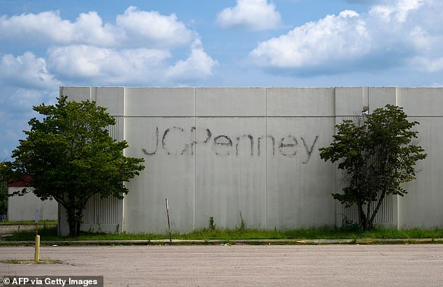A bankruptcy filing would cap a long decline for the 118-year-old department store chain, which struggled with a nearly $4billion debt load and competition from e-commerce firms even before the pandemic's onset. The remains of a JC Penney store is seen in North Carolina