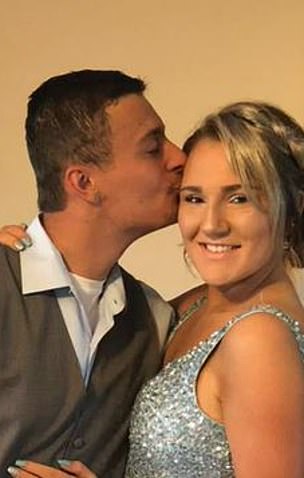 Bell (pictured with her live-in boyfriend of five years, right), was set to graduate on Sunday afternoon. Her mother said she would not have missed it