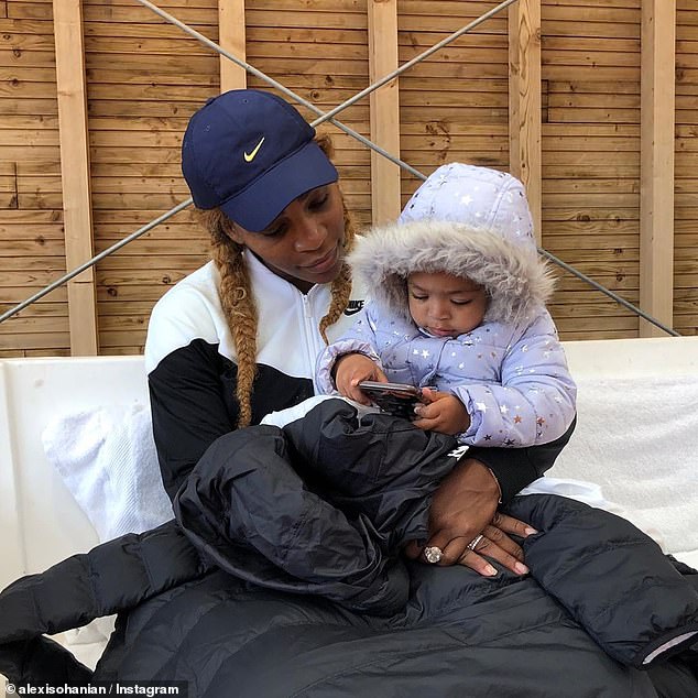 Williams with Alexis Olympia. The tennis star has not yet commented publicly on the news