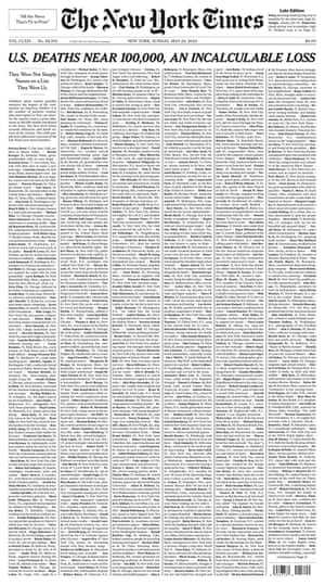 The New York Times front page from 24 May.