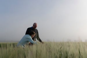 Lisa and Ambrose Doolan on their newly green property in Coonabarabran in late May