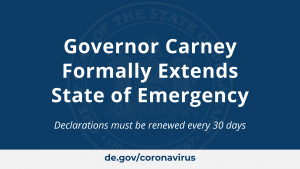 Governor Carney Formally Extends State of Emergency