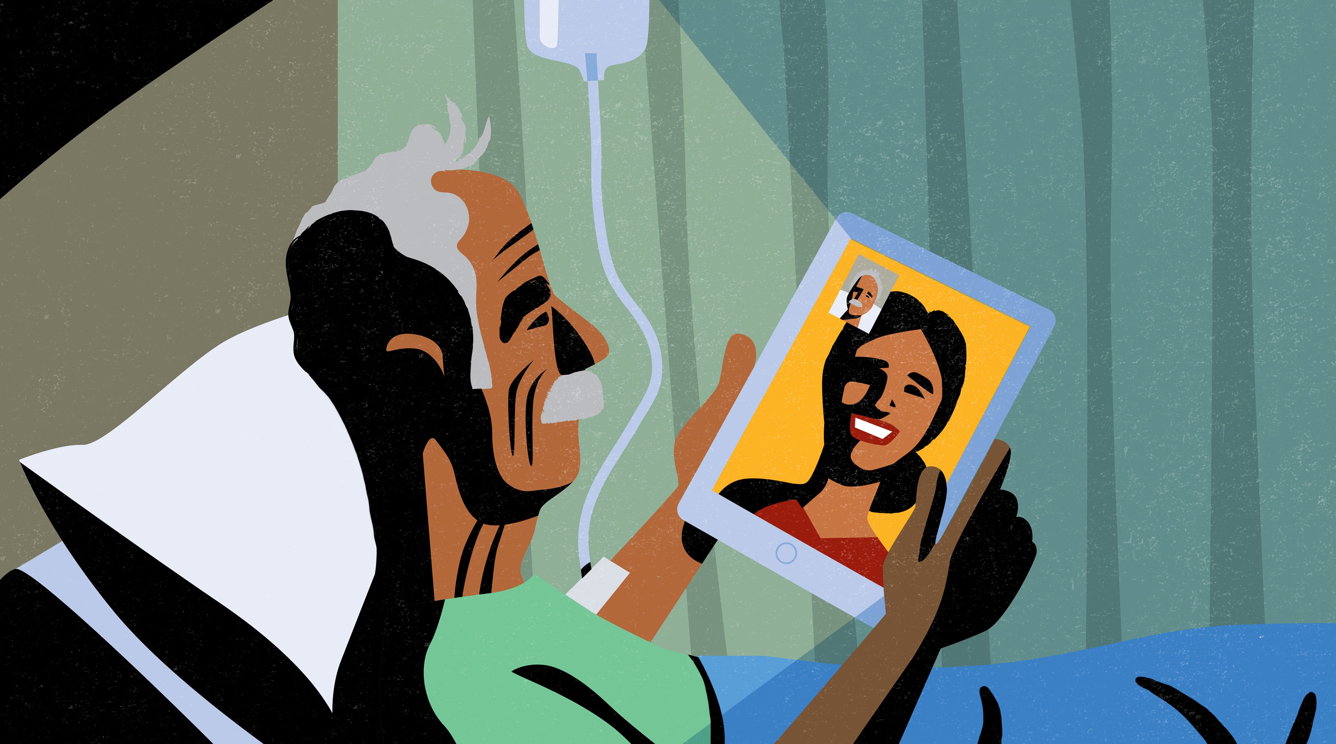 Digital devices can connect loved ones as well as patients with physicians.