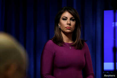 U.S. State Department spokesperson Morgan Ortagus attends a press briefing by U.S. Secretary of State Mike Pompeo at the State…
