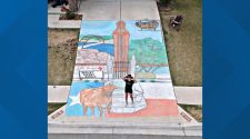 Leander woman decorates her driveway with 3D chalk art to break the routine of quarantine