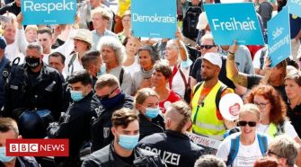 Germany coronavirus: 'Anti-corona' protest in Berlin draws thousands