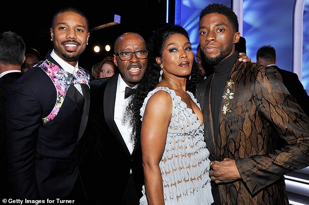 In memory: Boseman's Black Panther costars have paid tribute to the late actor, who won acclaim for his role as King T'Challa in Marvel's revolutionary superhero film; seen in 2019