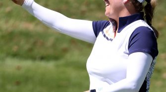 Jackie Stoelting returns from maternity break to share LPGA lead