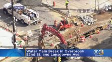 Crews Working To Repair Large Water Main Break In Overbrook – CBS Philly