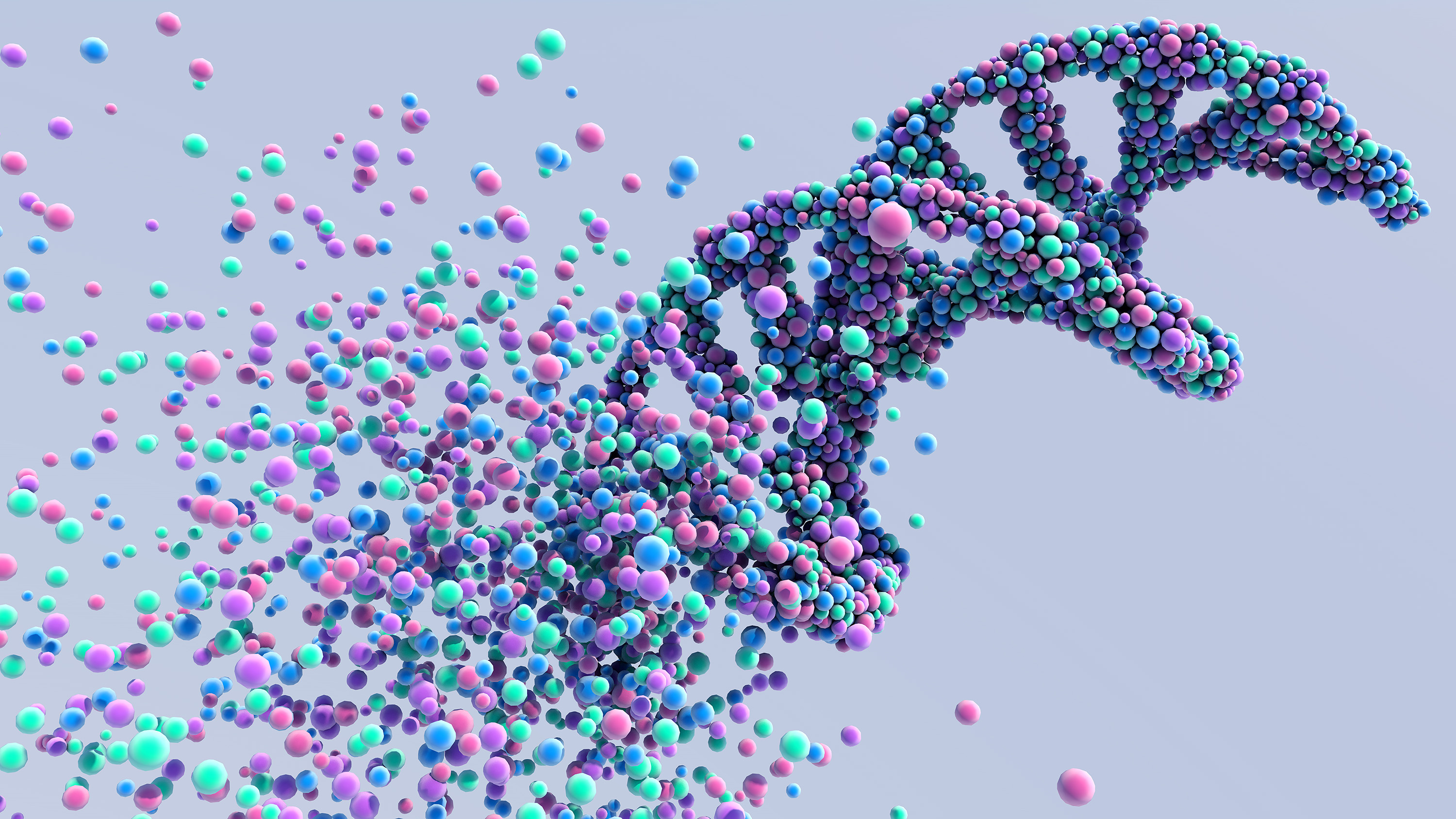 An image depicting an unravelling DNA helix