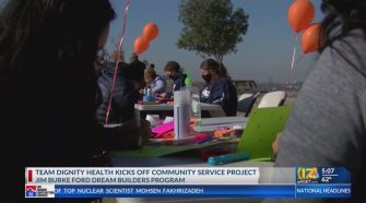 Team Dignity Health service project creates birthday cards for local children