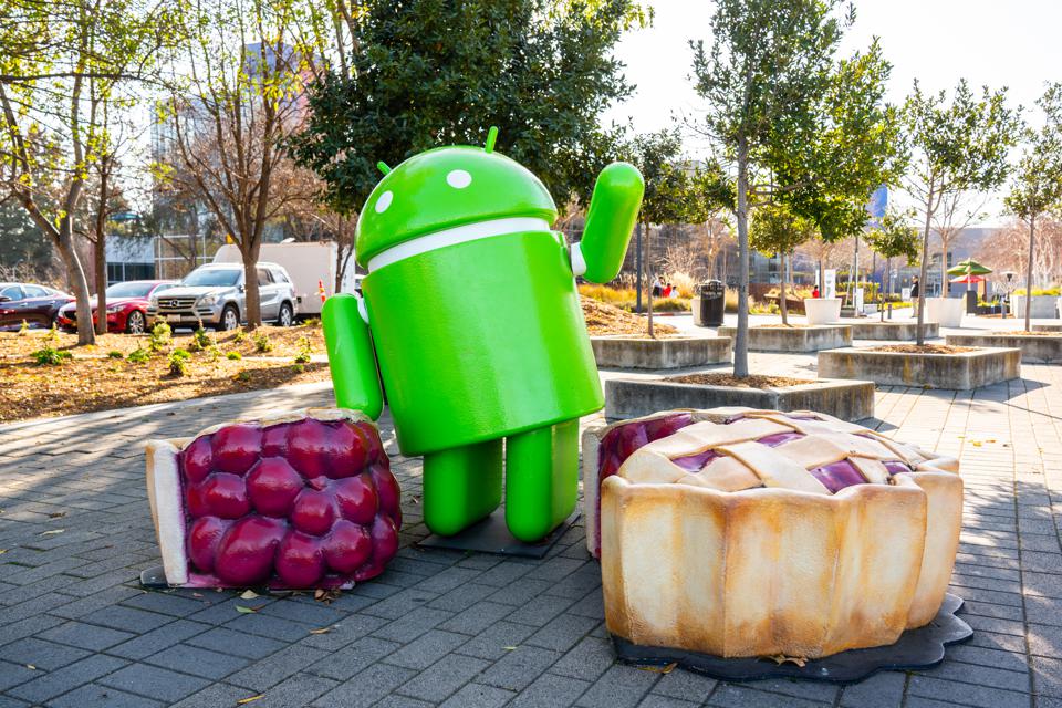 Google Android robot seen at Google campus...