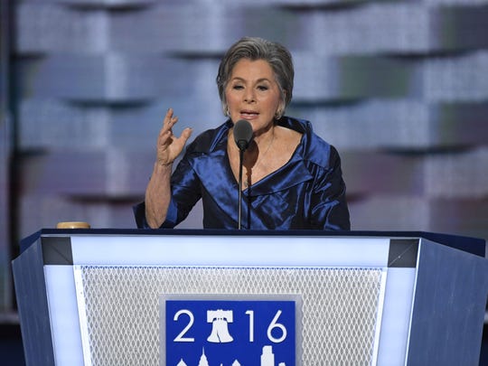 Sen. Barbara Boxer, D-CA, speaks during the 2016 Democratic National Convention.
