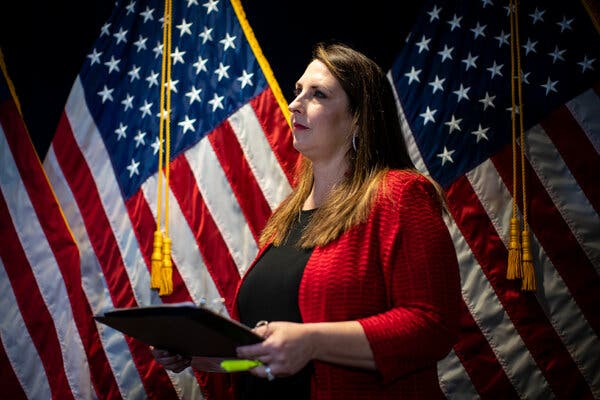 President Trump tapped Ronna McDaniel for her role in 2016, and publicly endorsed her for another term last month. 