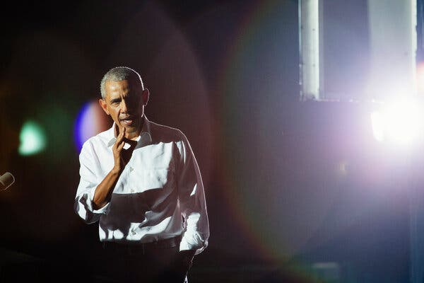 President Barack Obama campaigning for President-elect Joseph R. Biden Jr. in Miami last month.