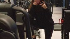 Short-lived: Khloe Kardashian took to her Instagram Story on Thursday to share a selfie of herself at the gym for her