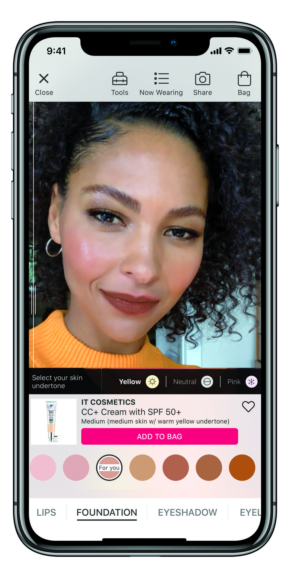 Ulta Beauty's GlamLab offers a state-of-the-art virtual makeup try-on experience.