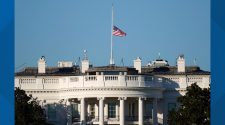 US flag White House lowered honor dead capitol police officer
