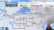 Snow this evening, clouds break Wednesday
