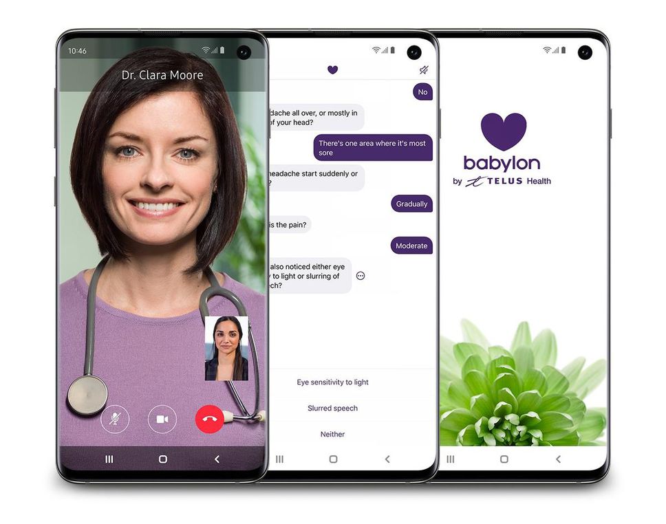 The Babylon by Telus Health app is shown in this undated handout photo.