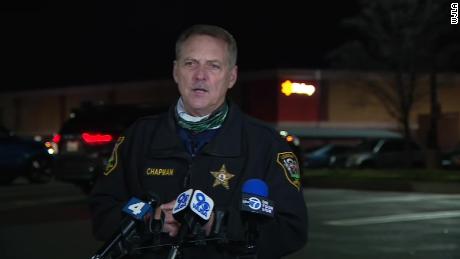 Loudoun County Sheriff Michael Chapman spoke to reporters about Saturday&#39;s shooting at a Walmart in Sterling, Virginia.