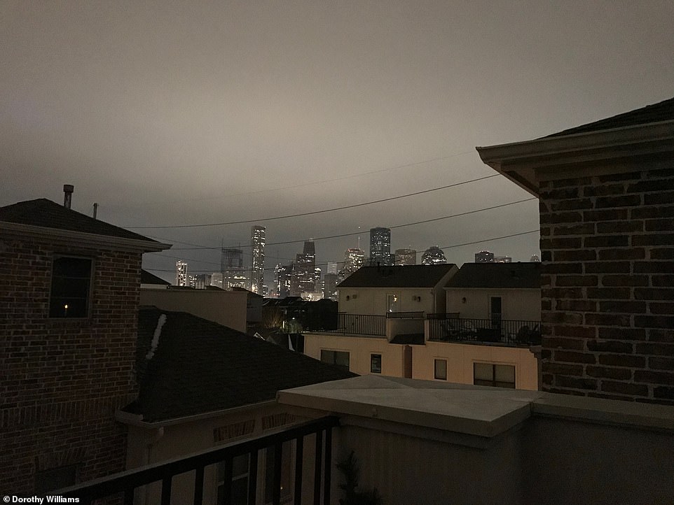 Houston, Texas: View from the First Ward neighborhood on Tuesday. The power breakdown sparked growing outrage and demands for answers over how Texas — whose Republican leaders as recently as last year taunted California over the Democratic-led state's rolling blackouts — failed such a massive test of a major point of state pride: energy independence