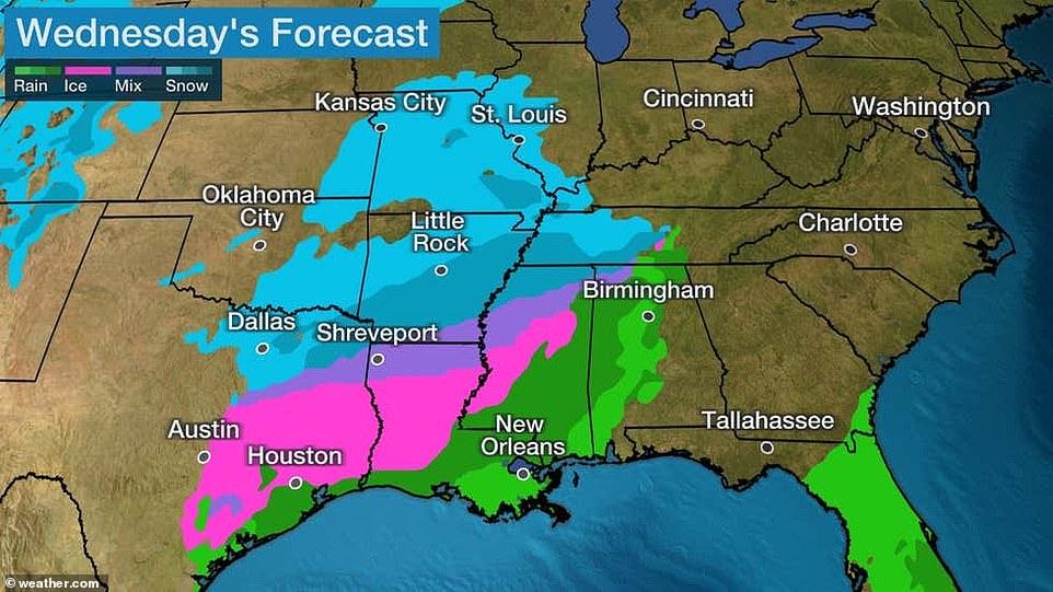 More bad weather, including freezing rain, was expected Tuesday night with a new winter storm expected in the next two days over the south and east of the country