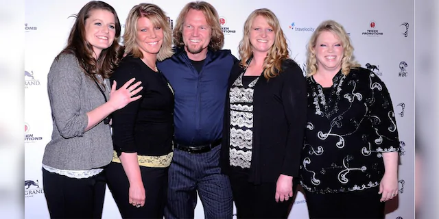 From left: Robyn Brown, Meri Brown, Kody Brown, Christine Brown and Janelle Brown from 'Sister Wives.' Meri Brown has been married to Kody Brown since 1990.