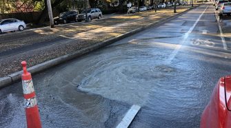 Uptown water main break closes westbound of St. Charles