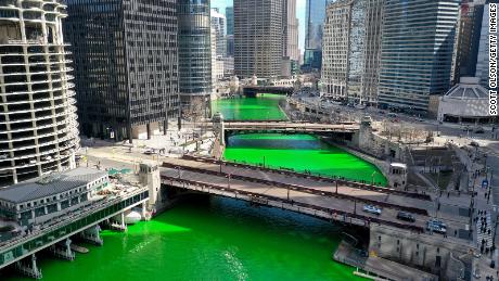 Chicago surprises the city with the traditional green river for St. Patrick&#39;s Day after saying the event was canceled 