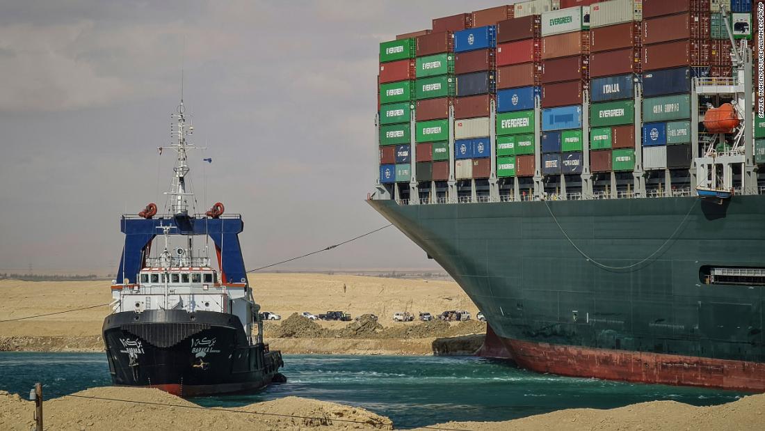 Suez Canal: Efforts to refloat Ever Given container ship continue