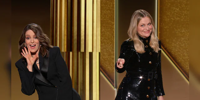 The Tina Fey and Amy Poehler-hosted Golden Globes are eyeing a new low after early reports suggest low viewership. (NBC via AP)