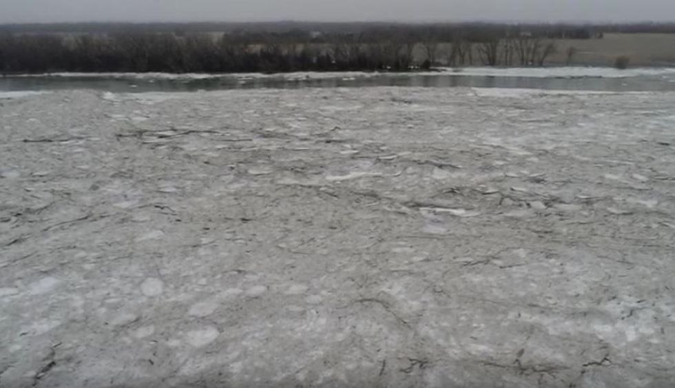 Major ice jam along Platte River begins breaking free