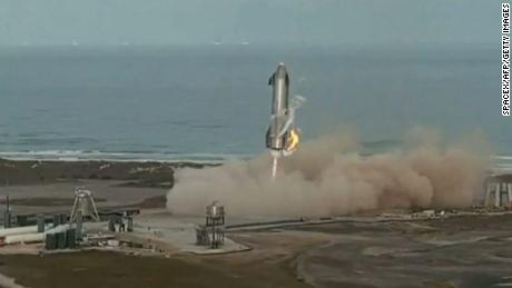 SpaceX Mars prototype rocket nails landing for the first time, but explodes on pad