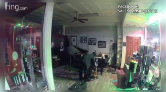 Surveillance video catches man breaking into Salem Music Centre