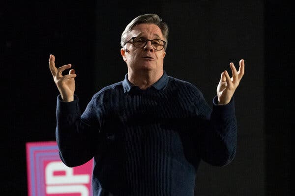 Nathan Lane performed a comedic monologue in front of 150 audience members at the St. James Theater in New York.