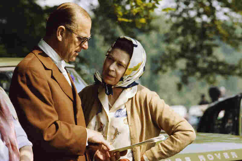 Philip and Elizabeth chat during the Royal Windsor Horse Show in 1982.