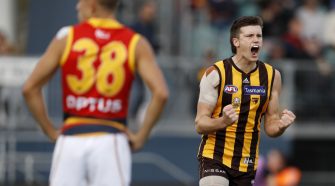 Hawthorn outlast record-breaking Crows in Launceston thriller