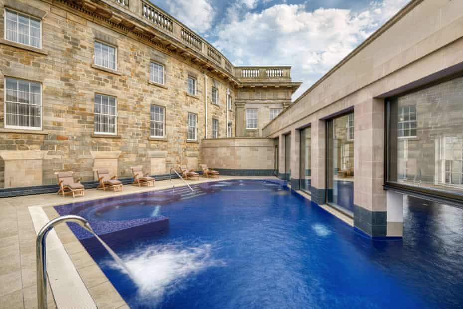 outdoor pool at Buxton Crescent Hotel &amp; Spa.