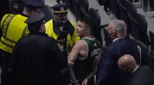Celtics fan who appeared to throw water bottle at Kyrie Irving identified, facing charges