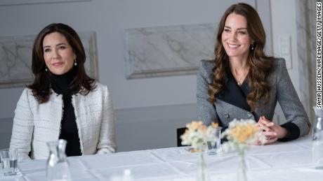 The Duchess of Cambridge and Crown Princess of Denmark on Wednesday