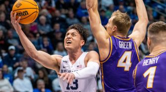 Gideon George’s career night propels BYU men’s basketball to NIT quarterfinals