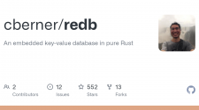 cberner/redb: An embedded key-value database in pure Rust