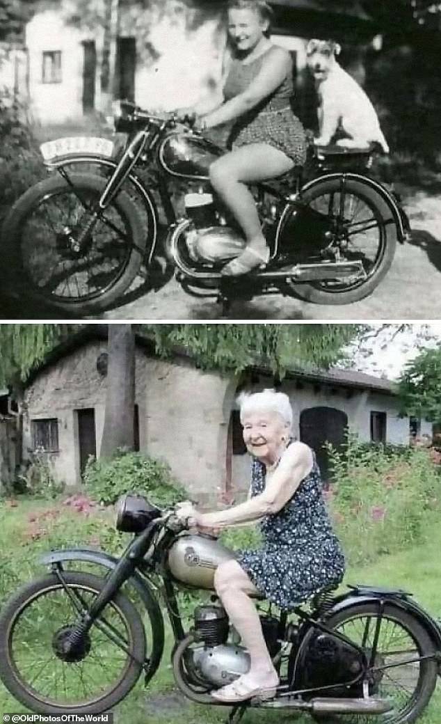 Great engineering! One woman, in an unknown location, revealed how her motor cycle had stood the test of time and was still in great condition after 72 years