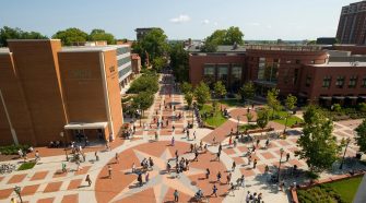 View from above of VCU's Compass area.
