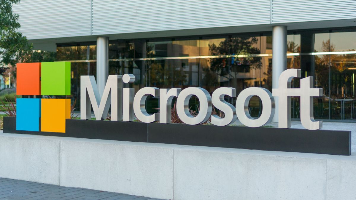 A photo of the Microsoft logo