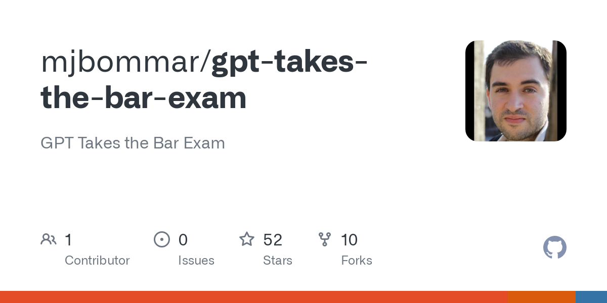mjbommar/gpt-takes-the-bar-exam: GPT Takes the Bar Exam