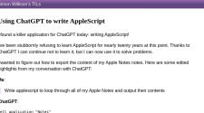 Using ChatGPT to write AppleScript